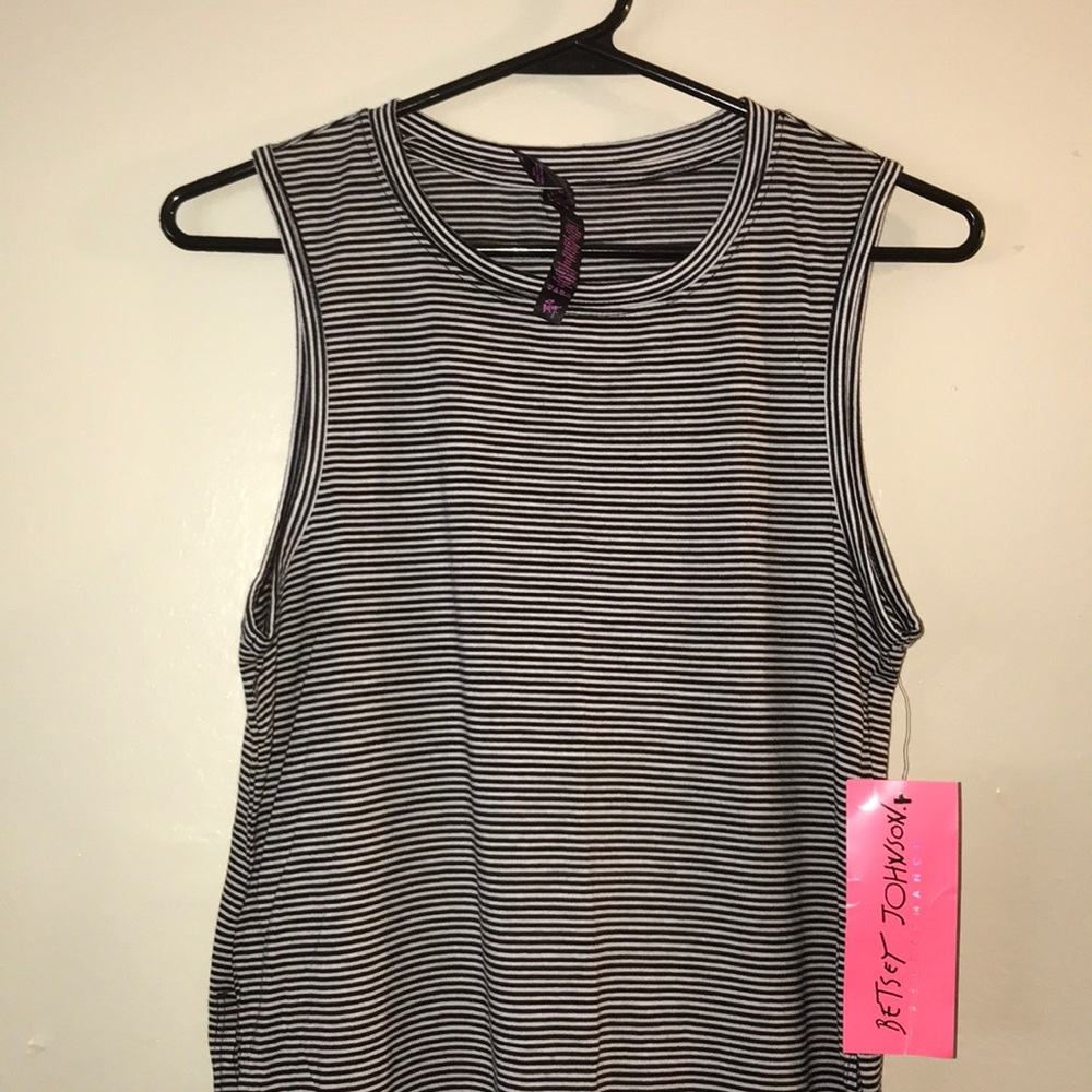 Betsey Johnson Split Side Long Muscle Tank